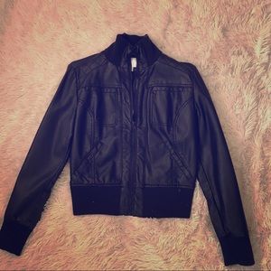 Faux Leather Moto Jacket